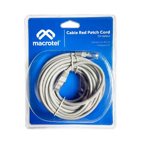 CABLE DE RED PATCH CORD - 7,5 METROS