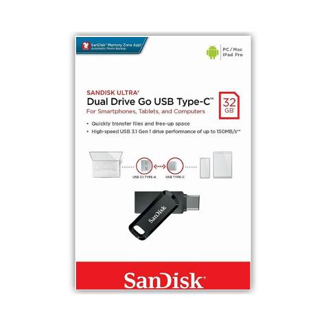 SANDISK DUAL DRIVE GO USB TYPE C 32GB