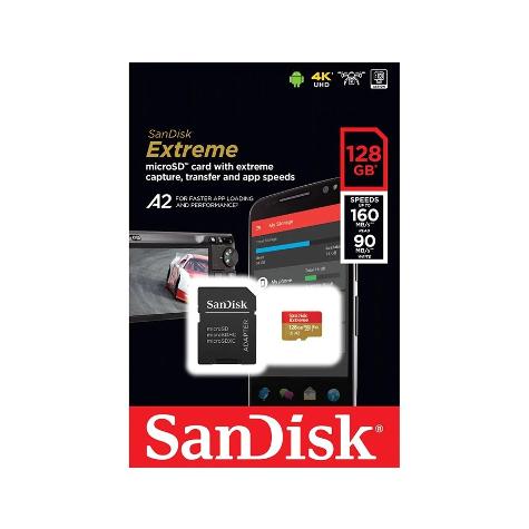 SANDISK EXTREME MICROSD UHS-I CARD WITH ADAPTER (MOBILE) 128GB